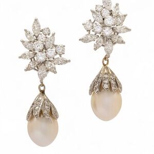 Elegant Silver and Pearl Drop Earrings